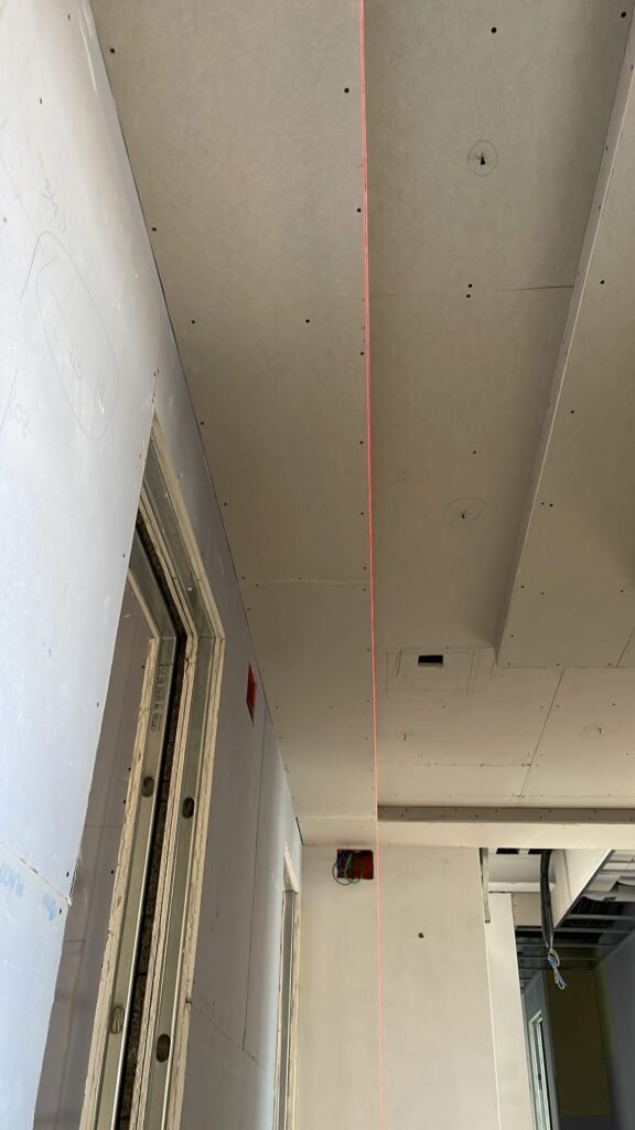 Tabique doble armadura puerta corredera